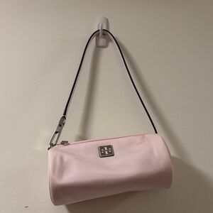 Tory Burch Virginia Nylon Pink Cylinder Bag